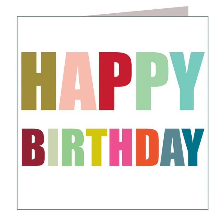 WO50 Bold Happy Birthday Card for wholesale by Kali Stileman Publishing