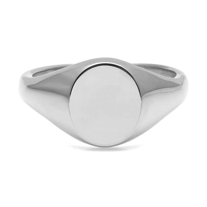 Oval Signet Ring 11x9mm - Silver for wholesale by Myia Bonner