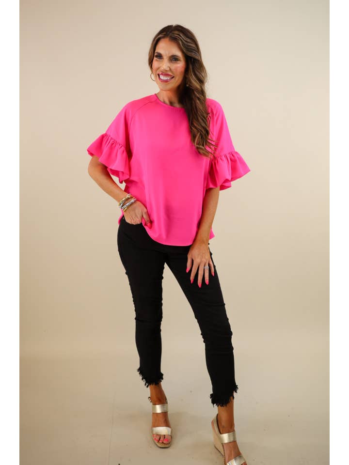 Jess Lea - Wholesale Blouse - Women's - Rebecca Ruffle Sleeve Top7