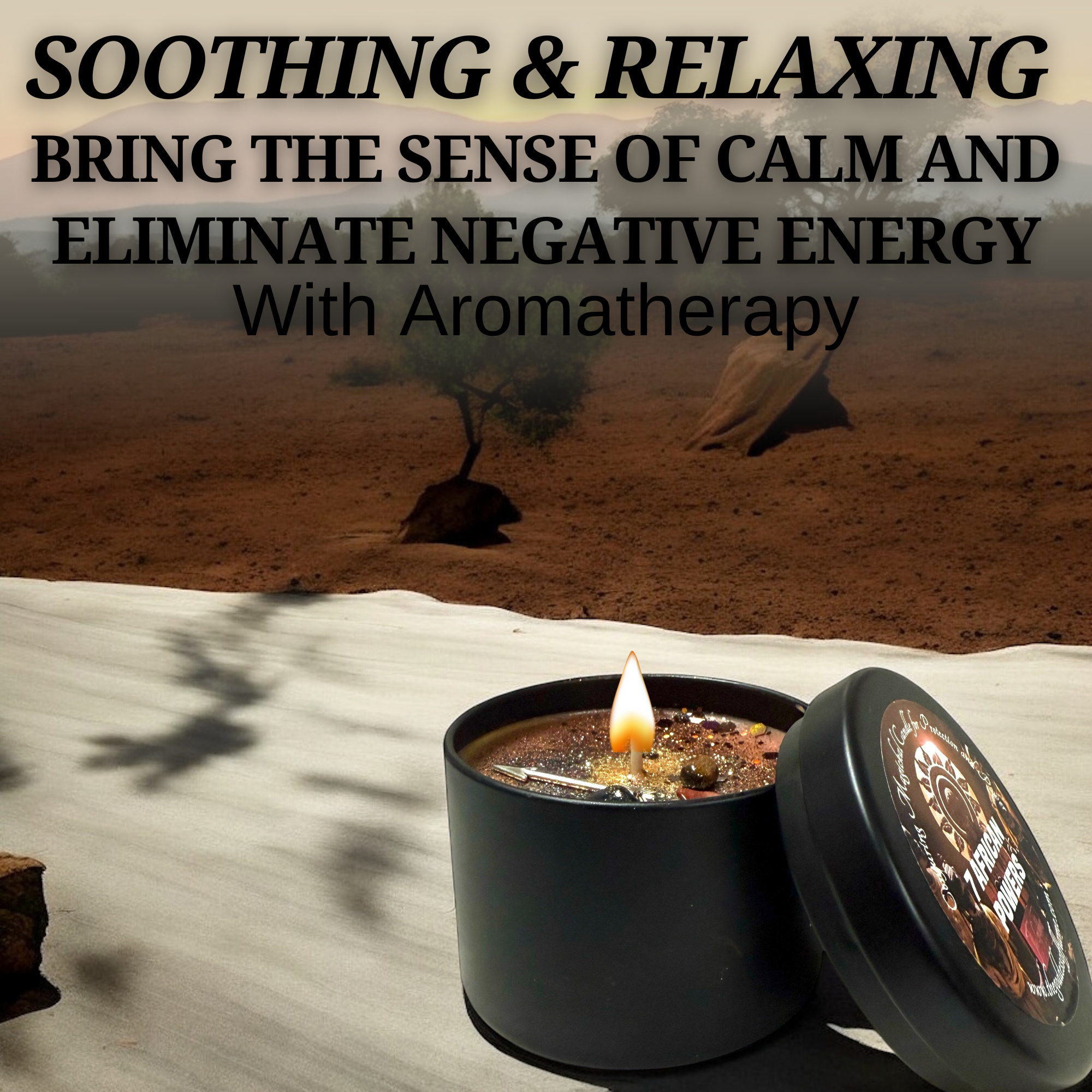 Black 7 African Powers Conjuring Candle - Protection for wholesale on Faire8
