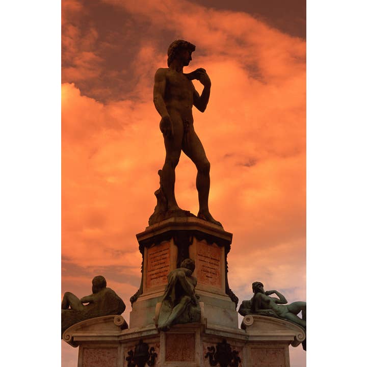 Statue of David in Michelangelo Square Florence Photo Photograph Wall Art for wholesale by Gotham Gifts
