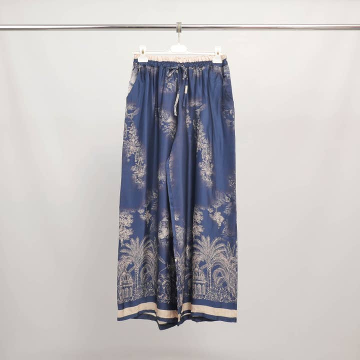 Cecile Wang - Wholesale Pants - Women's - Fluid jungle print trousers in viscose and silk – KD6637VS-43