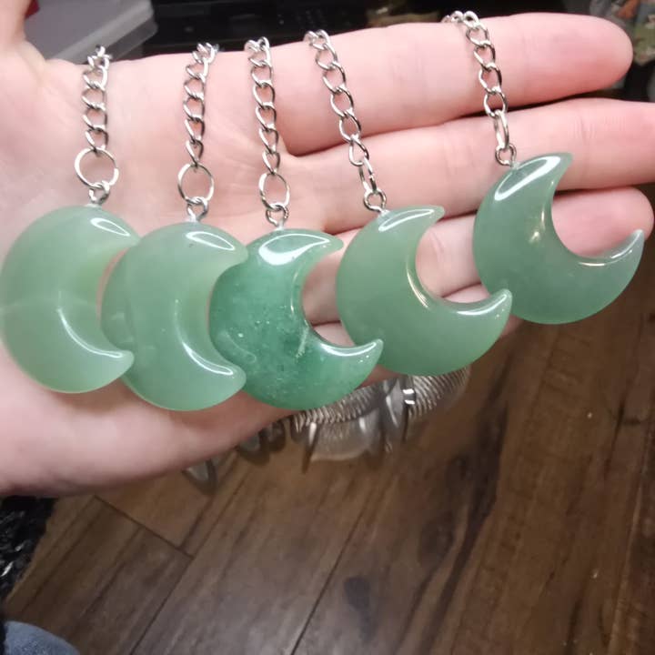 Eclectic Wallflower Boutique - Wholesale Tea Strainer/Infuser - Green Aventurine Moon Loose Tea Leaf Infuser2