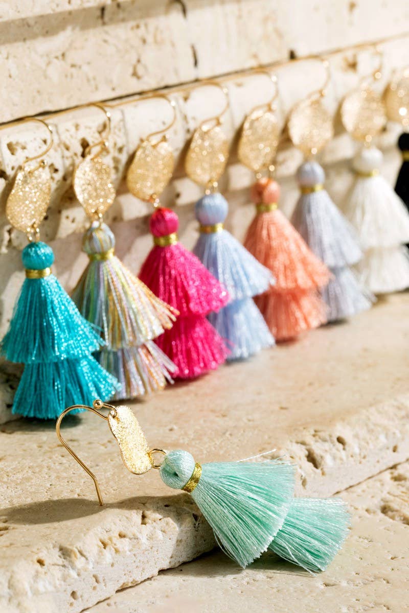 Urbanista – Engroshandel Tassel-øreringe – Øreringe med skive og dobbeltdobbelt kvast8