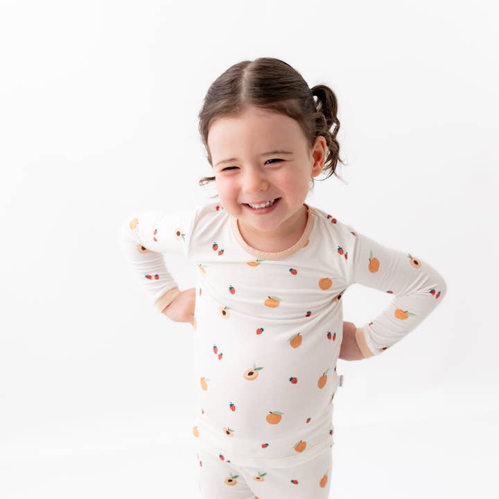 Pfirsich Pfirsichfarbenes Pyjama-Set für den Großhandel auf Faire4