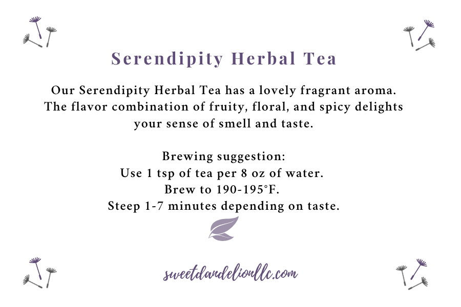 Sweet Dandelion, llc - Wholesale Loose Tea - Serendipity Herbal Tea1