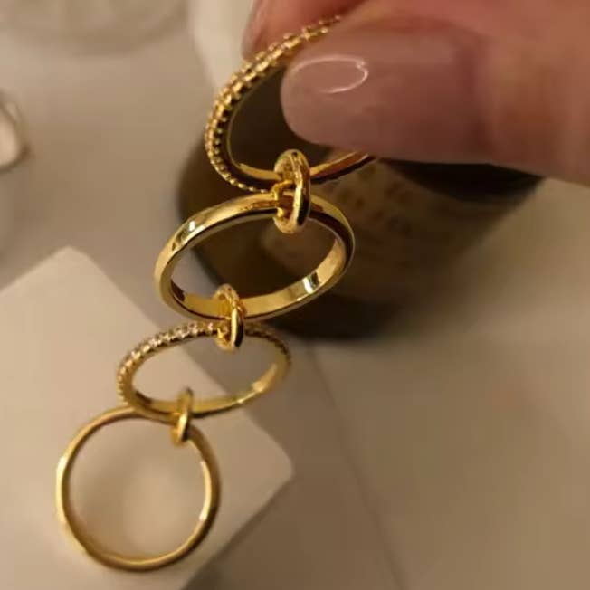 HoopLa - Wholesale Multi-Stone Ring - Multi Band Eternity Ring band- stacking bands8