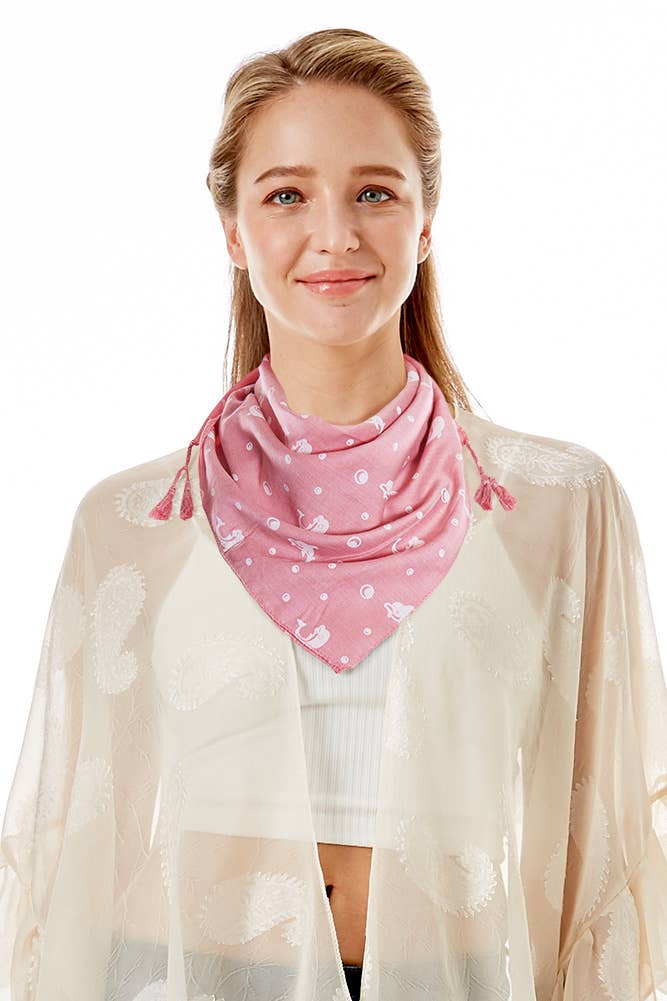 Hana – wholesale Scarf – Women's – Dolphin Pattern Neckerchief2