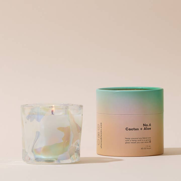 Choice Blooms - Wholesale Jar/Filled Candle - 7.2oz. No. 6 Cactus + Aloe Candle0