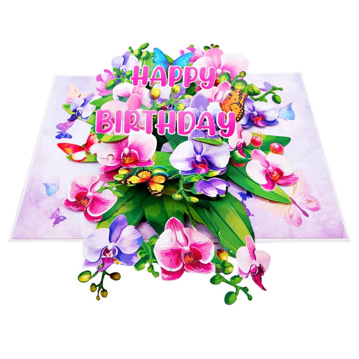 Wonder Paper Art – wholesale Everyday greeting card – Happy birthday Floral Pop Up Card