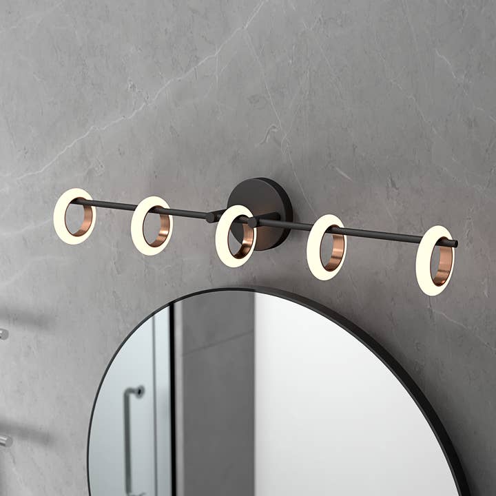 Oroma Home – Arandela por atacado – Esconce de vaidade de casa de banho dimmable Loop 5 Light