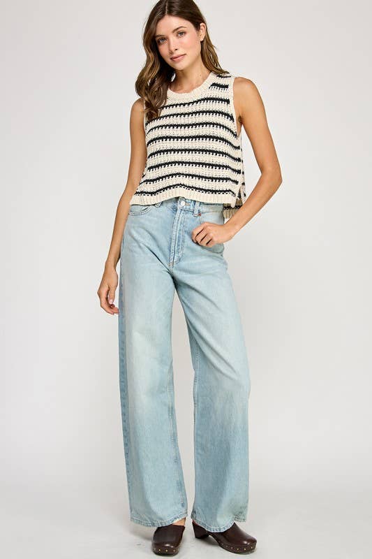 Miss Love - Wholesale Knit Top - Women's - STRIPED KNIT TOP7