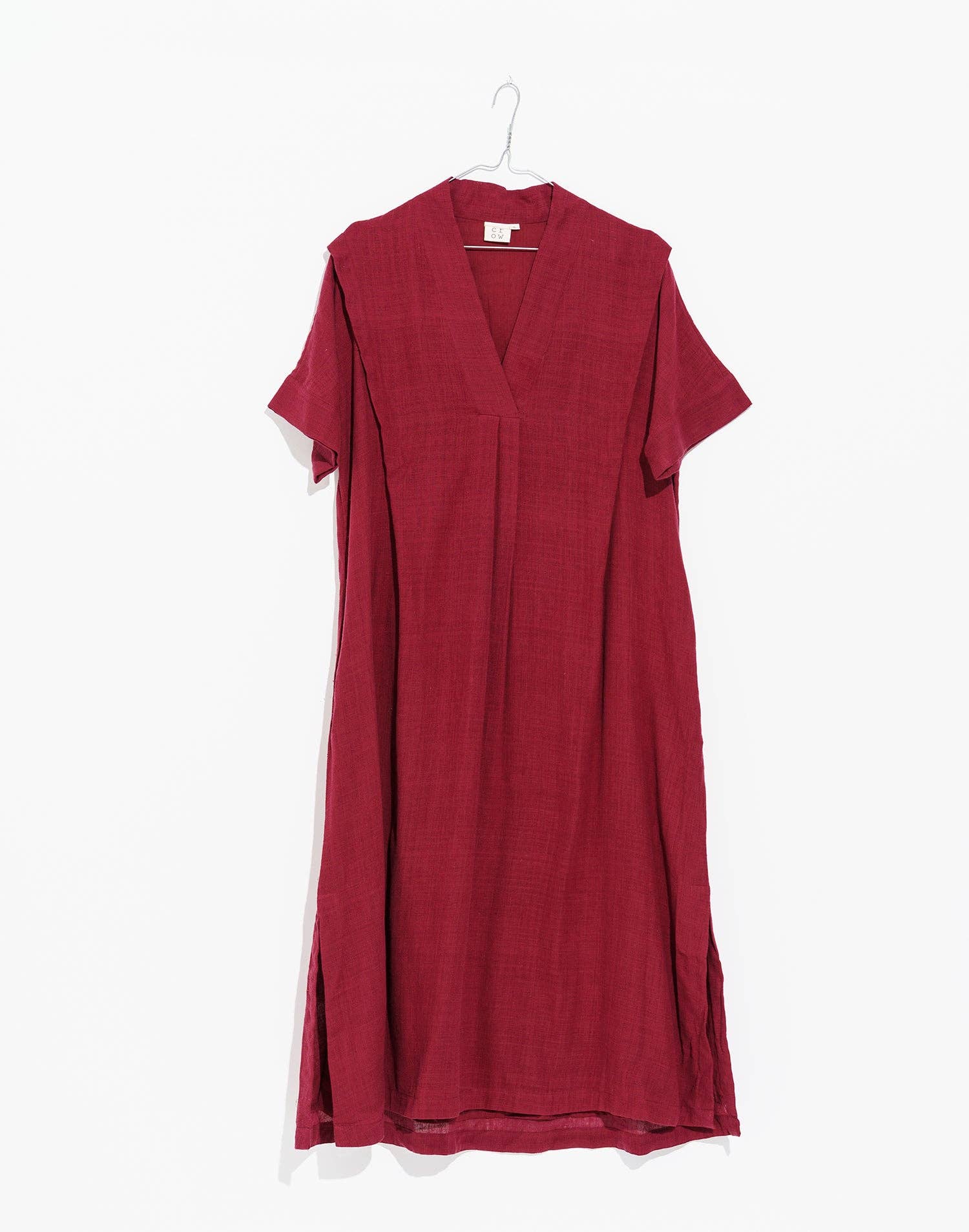 World of Crow llc – wholesale Dress – Women's – Deep wine organic cotton long dress3
