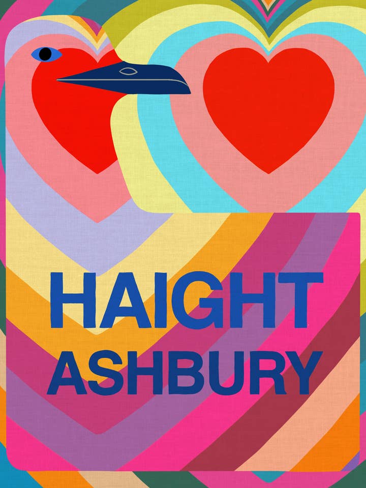 Haight Ashbury Zomer van de Liefde Print voor wholesale door 3 Fish Studios