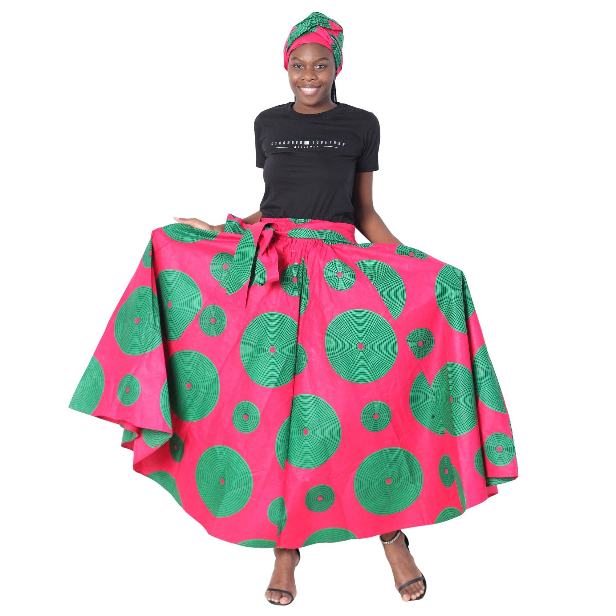 African Stars - Wholesale Skirt - Women's - Women's African Printed Long Maxi Skirt -- FI-3224