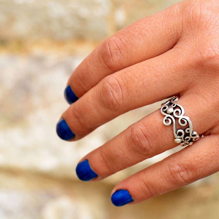 Anillo Gypsy Boho de plata para venta al por mayor de Gypsy Winds Bcn