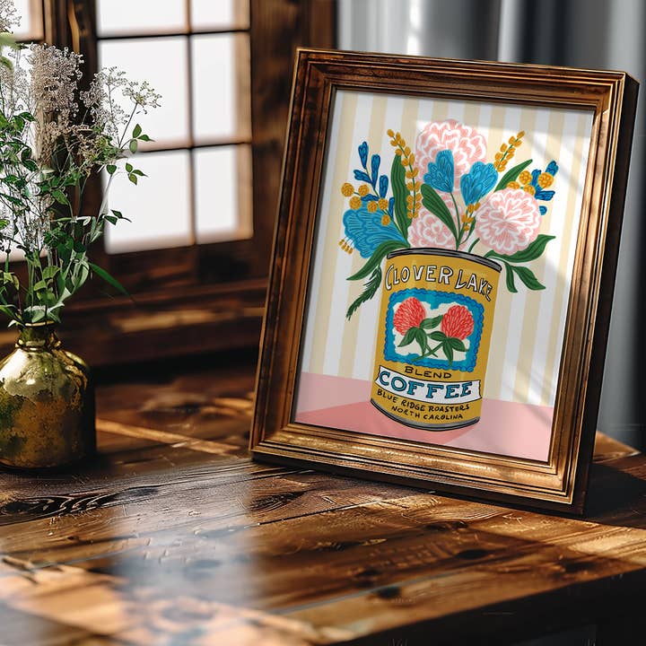 "Clover Lake Coffee" - 8" x 10" Giclée Art Print for wholesale by Tara Reed