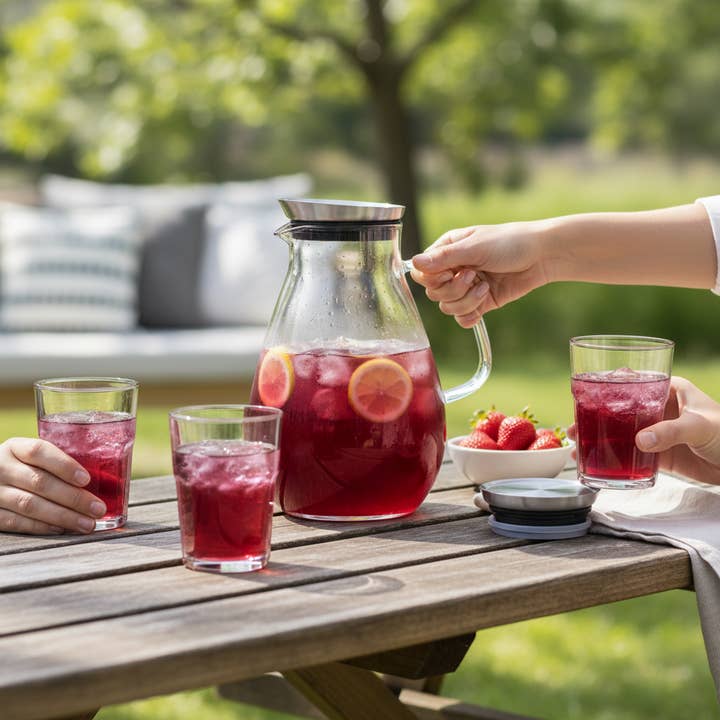 Kadra Kitchenware – wholesale Kanna – MITBAK 84-OZ dryckeskanna med rostfritt lock för alla drycker1