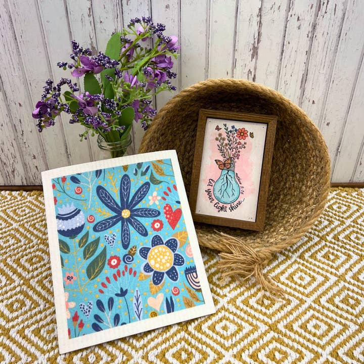 Driftless Studios - Wholesale Dishcloth - Farmhouse Spring Flowers Swedish Dishcloths - Spring Decor2