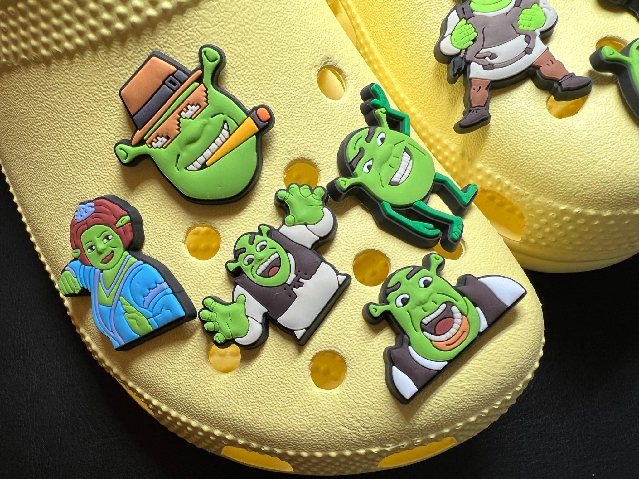 JuliesDecal - Vendita all'ingrosso Accessorio per scarpe - Unisex - Charms Shrek per scarpe Crocs - Adesivi decorativi JuliesDecal, stile anime Disney6