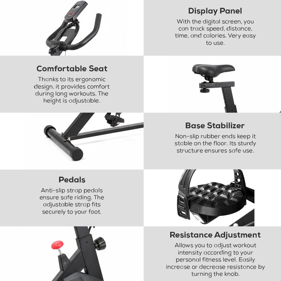 Mtistanbul LTD – wholesale Fitness equipment – Adjustable, Portable, LCD Monitor Upright Exercise Bike5