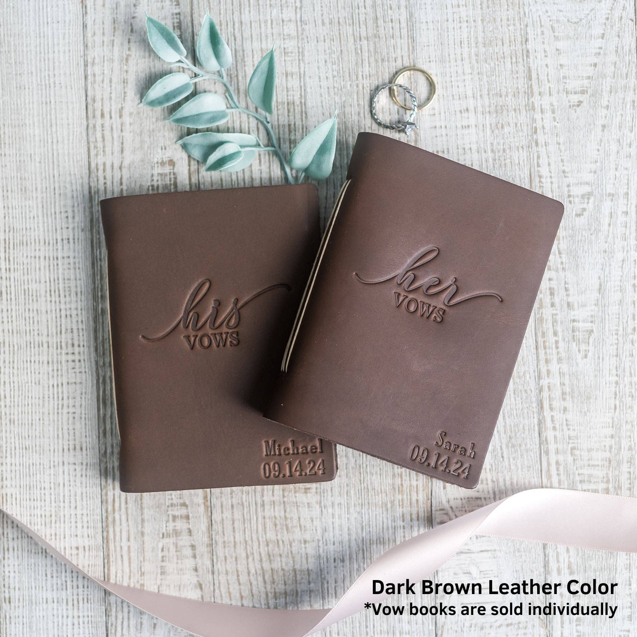 Ox & Pine - Wholesale Notebook - His Vows and Her Vows Personalized Leather Wedding Vow Books Personalized with Name and/or Date1