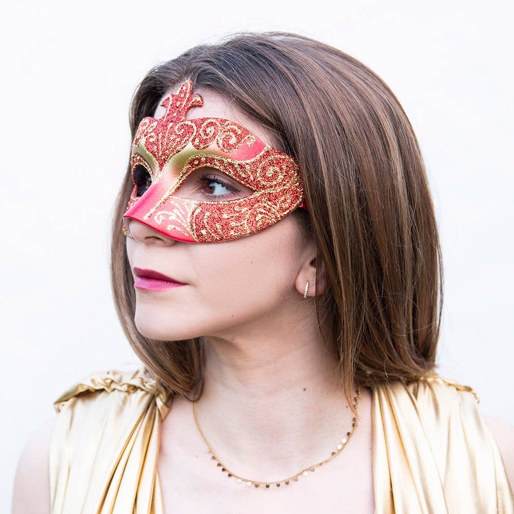 Regalmoda - Wholesale Costume - Unisex - Venetian mask - Colombina Brillantini3