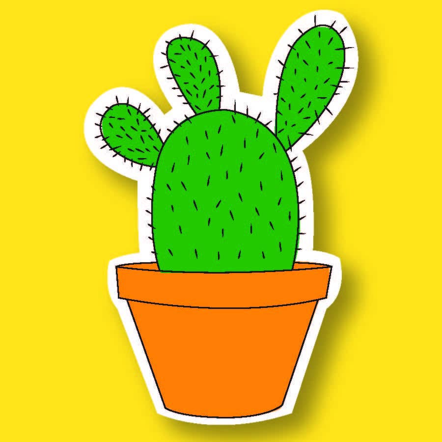 Quick Brown Fox Letterpress - Wholesale Sticker - Cactus Sticker - Vinyl Sticker1