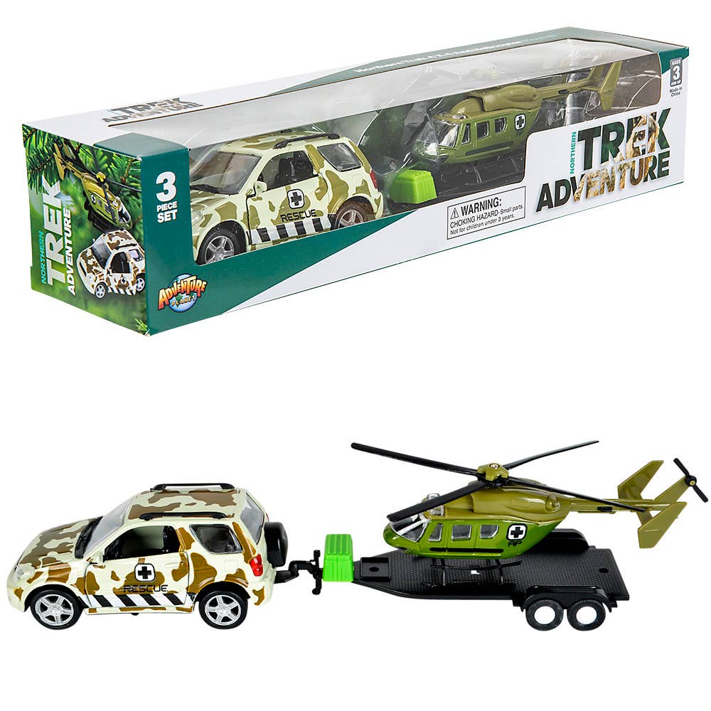 The Toy Network - Wholesale Toy Set - Kids - NORTHERN TREK DIECAST 4 X 4 ROVER AND HELICOPTER3