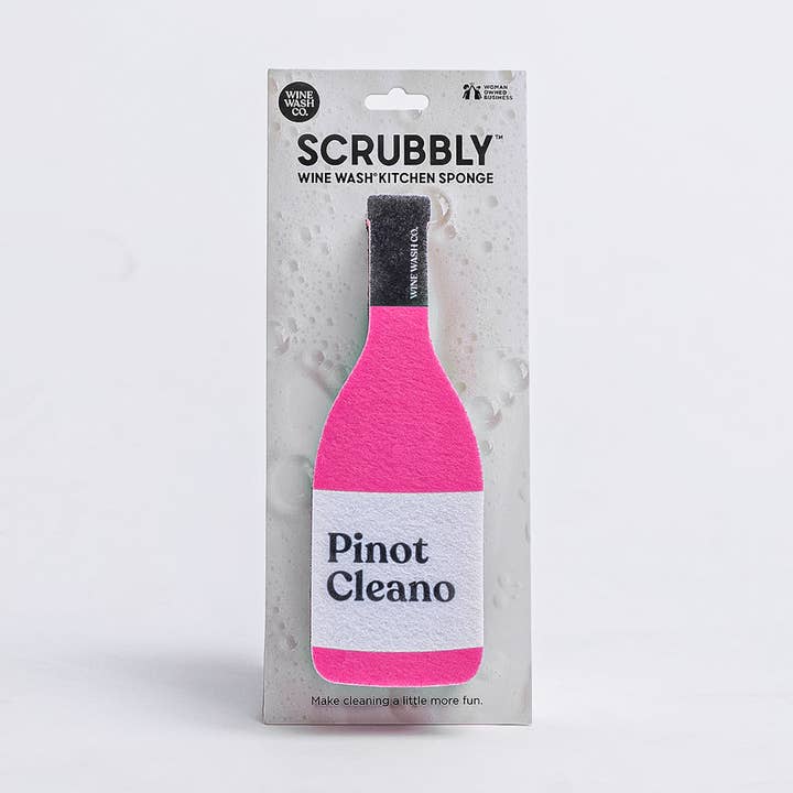 Scrubbly™ Sponge - Pink Pinot for wholesale by Wine Wash Co.