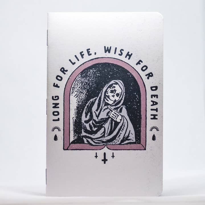 Long For Life Wish For Death Pocket Notebook - Death Themed for wholesale by Justin Ryan Books