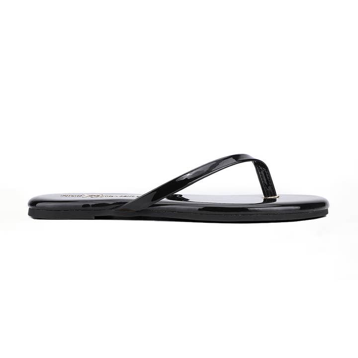 Rivington Flip Flop in Black Patent for wholesale by Yosi Samra
