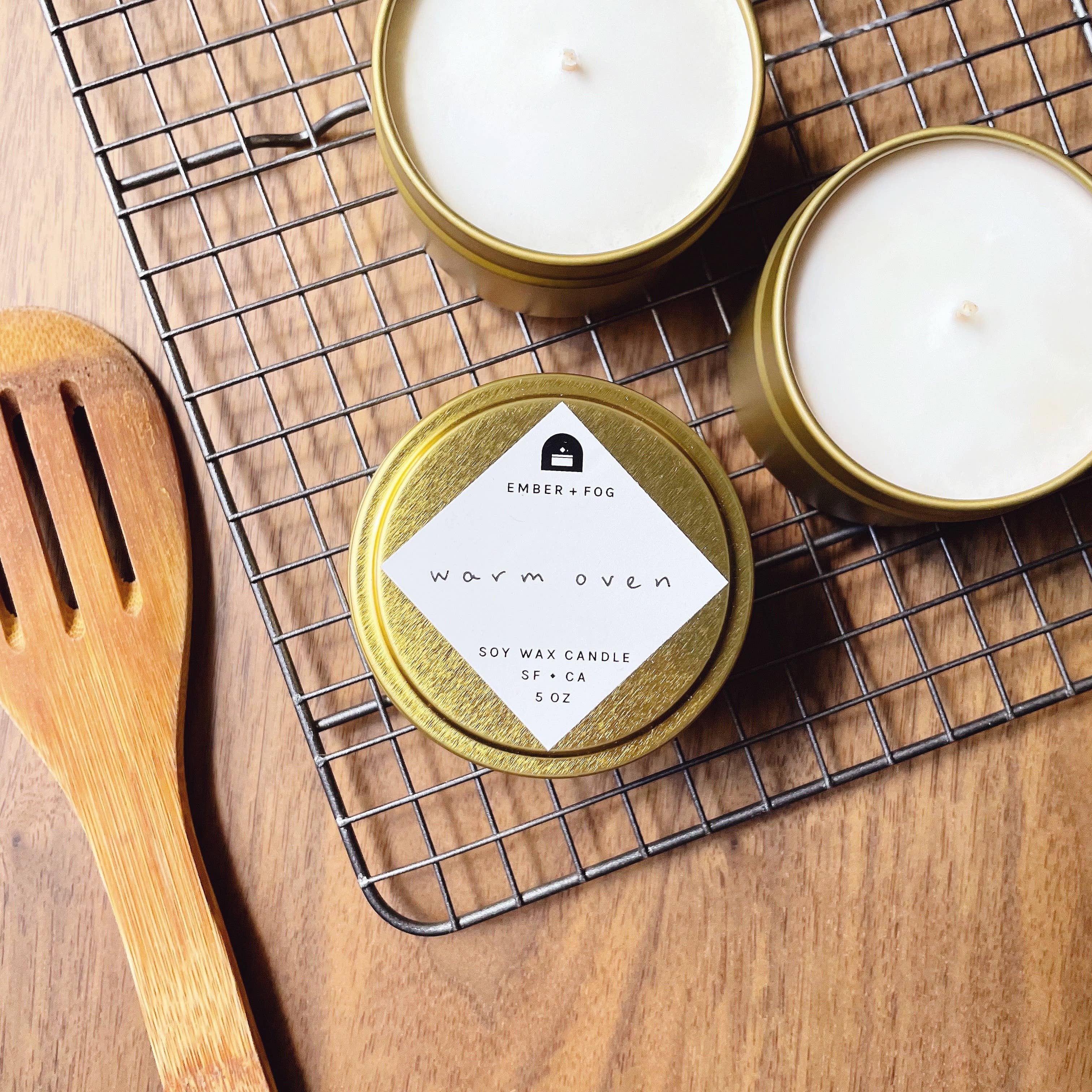 Ember + Fog - Wholesale Travel Candles - Warm Oven - 5 oz Soy Candle (Pack of 3)2