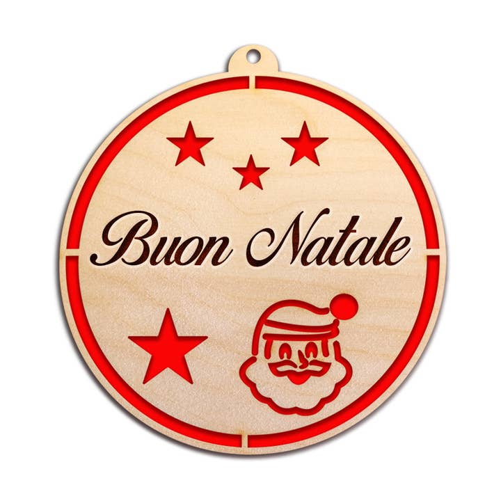 Personalisierte Weihnachtskugel aus Birke für den Großhandel von Futurlegno