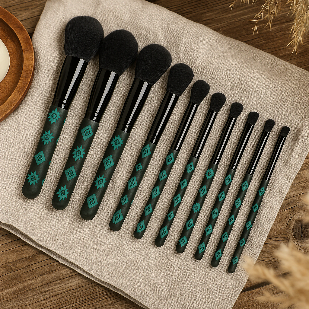 The Bling Barn - Wholesale Makeup Brush Set - Western Glam 10-Piece Makeup Brush Collection4