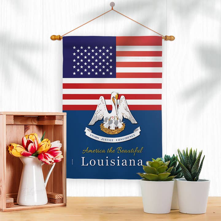 Two Group Flag Co - Vente Drapeaux - Drapeau de décoration des États américains de la Louisiane des États-Unis2