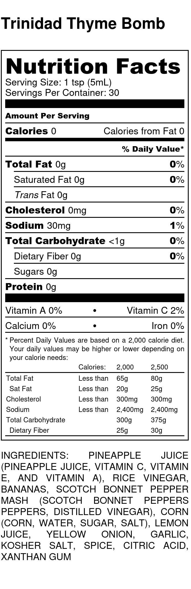 Black Eyed Susan Spice Company - Wholesale Hot Sauce - Trinidad Thyme Bomb - Very Hot Sauce2
