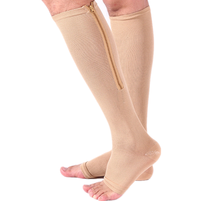 VIGOR - Wholesale Socks - Unisex - Zipper Compression Socks, Calf Knee High, Open Toe Support5
