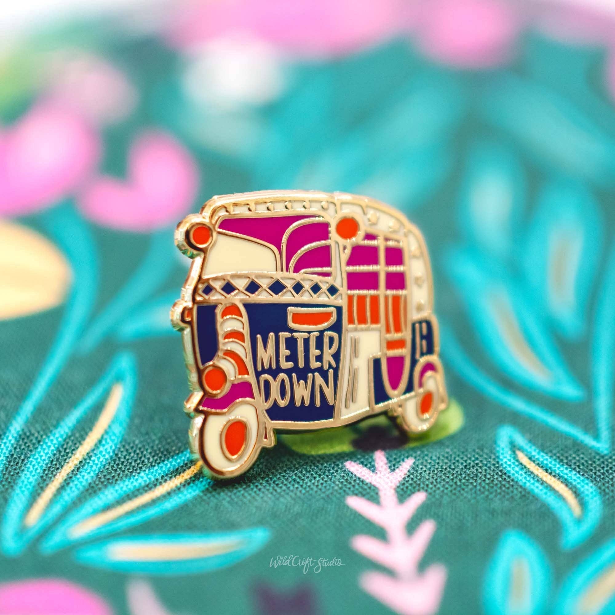Wild Croft Studio - Wholesale Lapel Pin/Button - Auto Rickshaw Hard Enamel Pin6