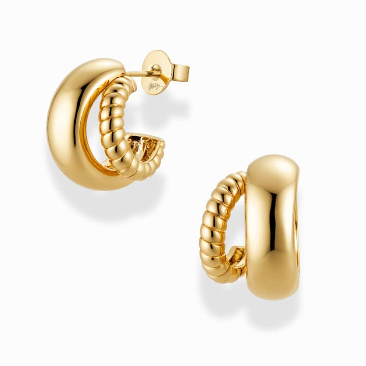 Mod + Jo - Wholesale Hoop Earrings - Conrad Textured Hoops0