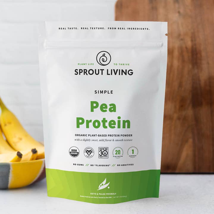 Sprout Living Simple Pea Protein — Unflavored (Organic, Keto & Paleo Friendly) for wholesale by NFit USA - Fitness Market