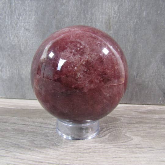 Keystone Crystals - Wholesale Spiritual Stone/Crystal - Strawberry Quartz Sphere Large Display Size4