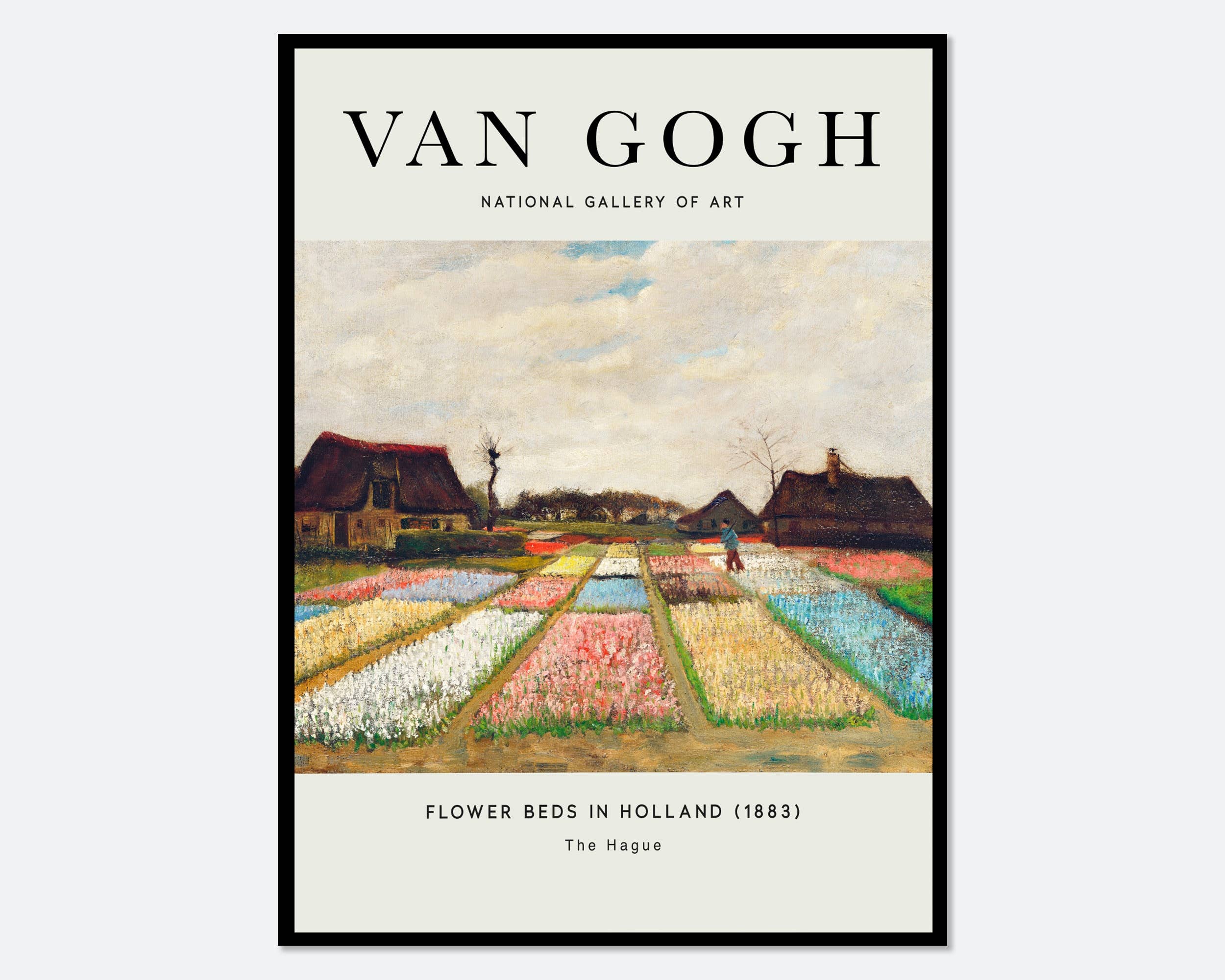 Sugar & Canvas - Wholesale Art Print - Van Gogh Flower Beds in Holland 1883 Bulb Fields Painting Art Print | Colorful Print, Van Gogh Print, Van Gogh Art, Exhibition Poster #V30