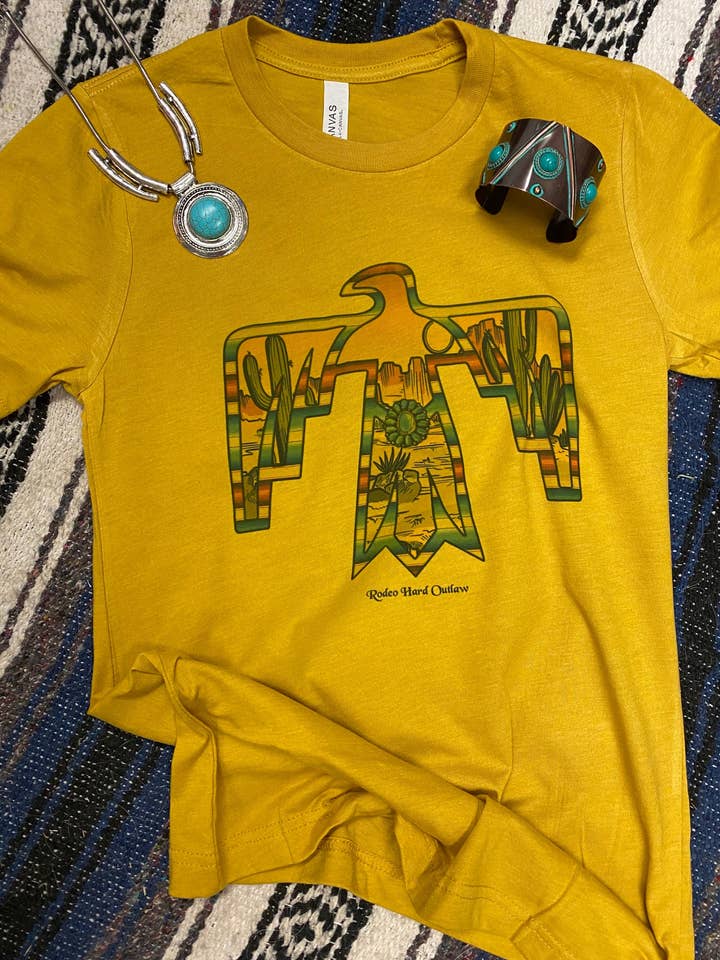 Thunderbird Western Graphic Tee | Rodeo Tee for wholesale by Rowdy Rowels