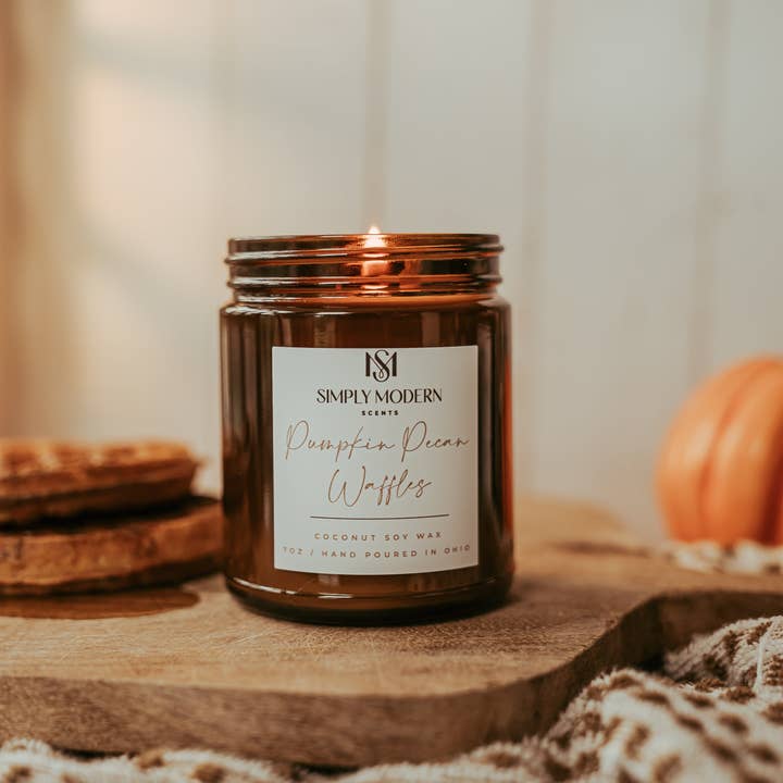 FALL Scents | 7 OZ Cotton Wick Coconut Soy Wax Candle for wholesale by Simply Modern Scents