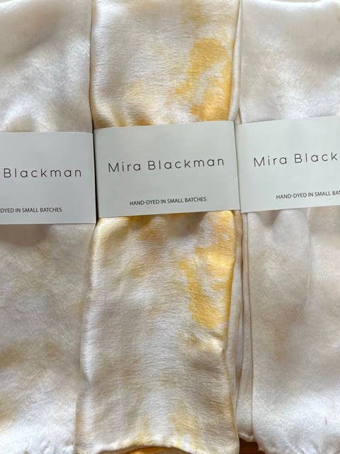 Mira Blackman - Wholesale Sjaal - Dames - Zijden sjaal met handgeverfde grote streeppatronen (10 kleuren) - veelzijdige bandana13