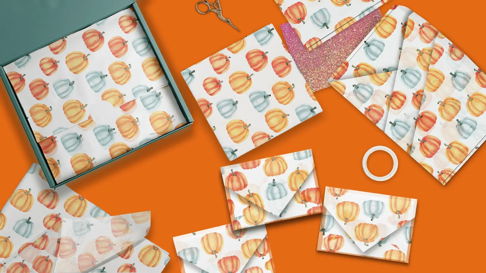 Eleven Fashion - Wholesale Tissue Paper - Pumpkin Designer Printed Tissue Paper for Gift Bags5