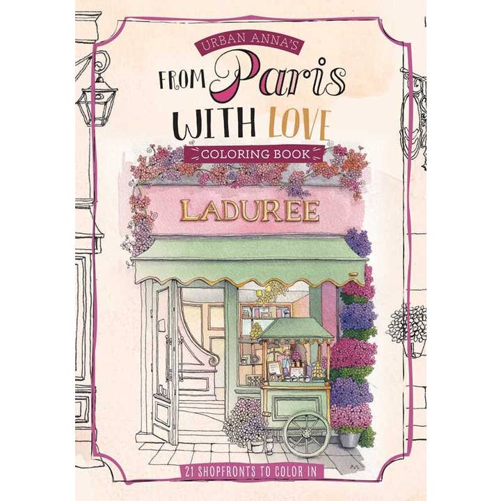 Urban Anna's From Paris with Love Coloring Book by for wholesale by Simon & Schuster