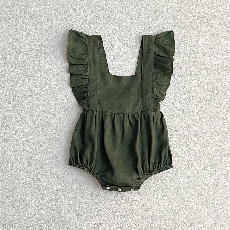 MyKids-USA® - Wholesale Bodysuit (Non-Footed) - Baby - Summer Baby Girls Solid Color Square Neck bodysuit3