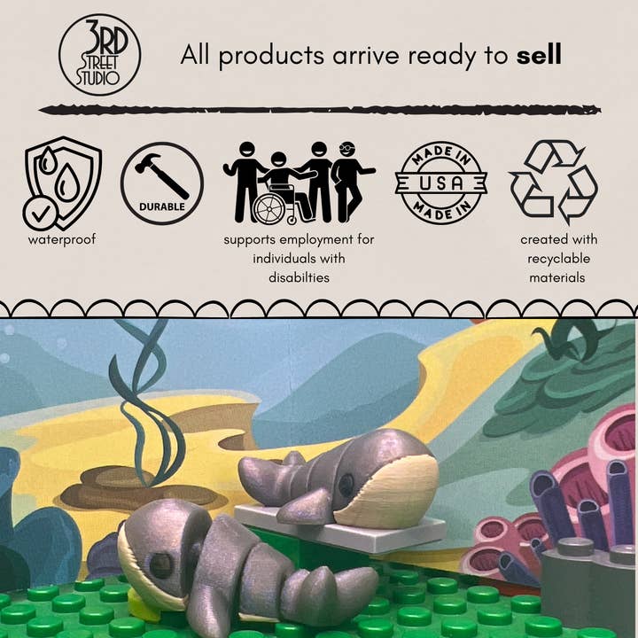 Whale for wholesale by Third St. Studio